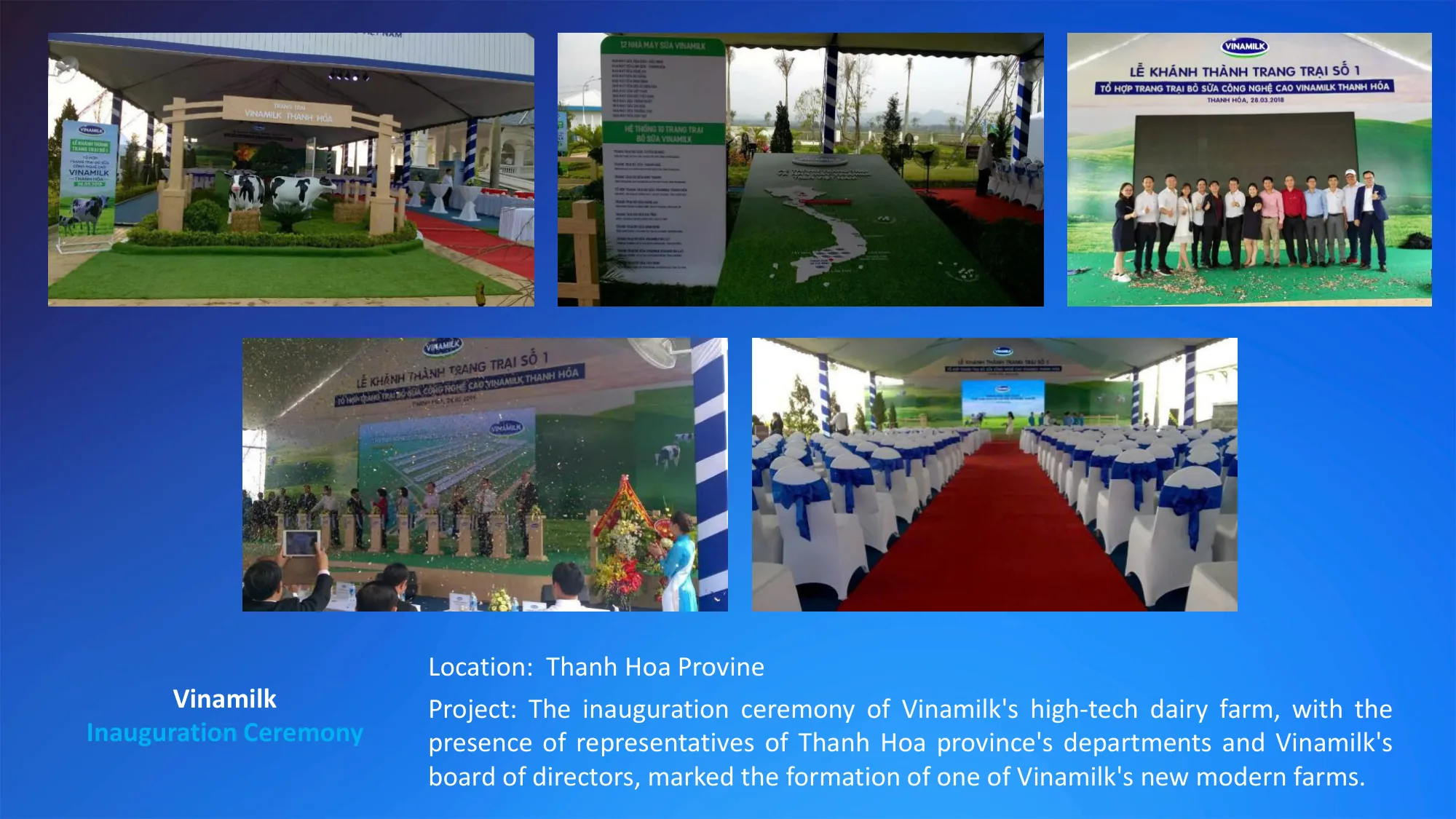 Vinamilk - lễ khánh thành trang trại bò sữa công nghệ cao tại Thanh Hóa
